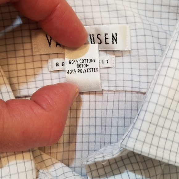 Van Heusen White Check Shirt - Picture 5 of 6
